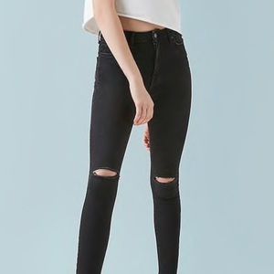High Waisted Black Jeans